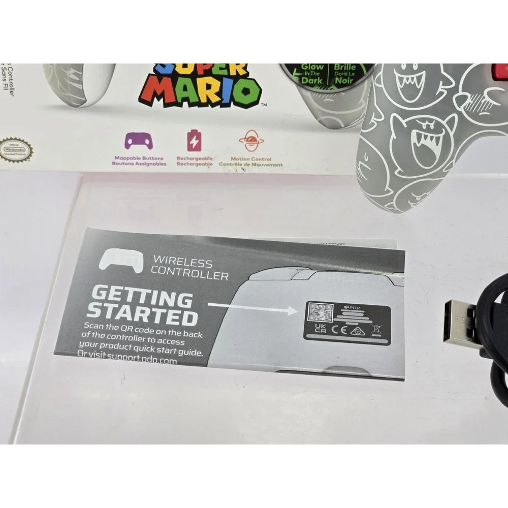 PDP Rematch Glow Wireless Controller for Nintendo Switch - Super Mario: Boo Hoo